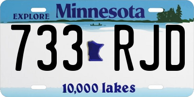 MN license plate 733RJD