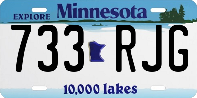 MN license plate 733RJG