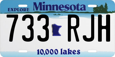 MN license plate 733RJH