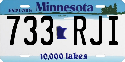 MN license plate 733RJI