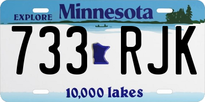 MN license plate 733RJK