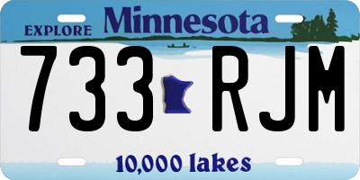 MN license plate 733RJM