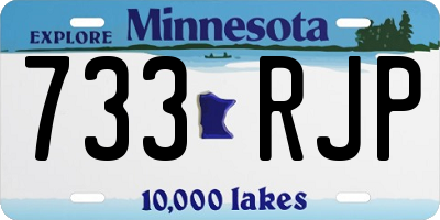 MN license plate 733RJP
