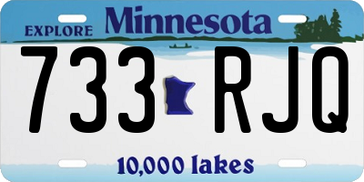 MN license plate 733RJQ