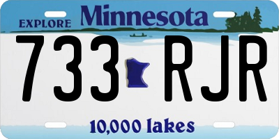 MN license plate 733RJR