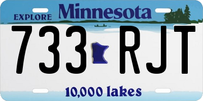 MN license plate 733RJT