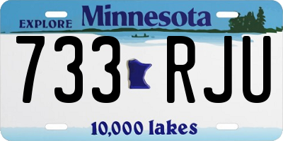 MN license plate 733RJU