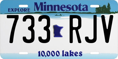 MN license plate 733RJV