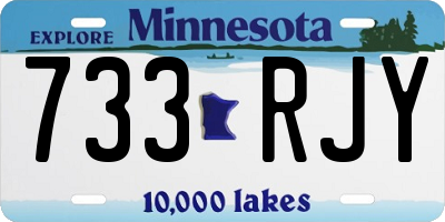MN license plate 733RJY