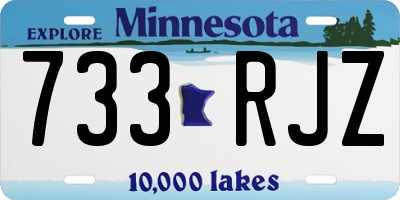 MN license plate 733RJZ