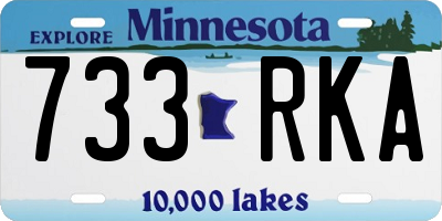 MN license plate 733RKA