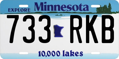 MN license plate 733RKB