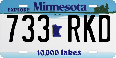 MN license plate 733RKD