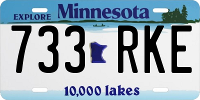 MN license plate 733RKE