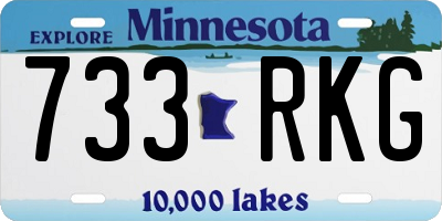 MN license plate 733RKG
