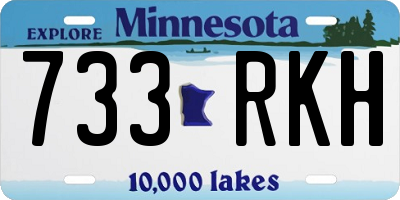 MN license plate 733RKH