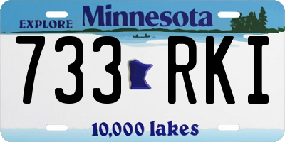 MN license plate 733RKI