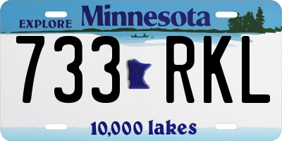 MN license plate 733RKL