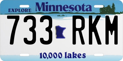 MN license plate 733RKM