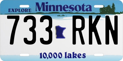 MN license plate 733RKN