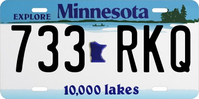 MN license plate 733RKQ