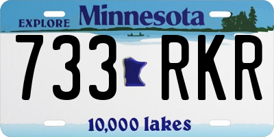 MN license plate 733RKR