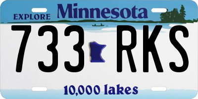 MN license plate 733RKS