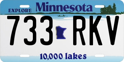 MN license plate 733RKV