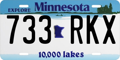 MN license plate 733RKX