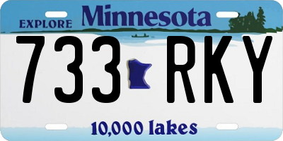 MN license plate 733RKY