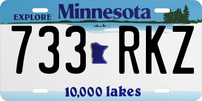 MN license plate 733RKZ