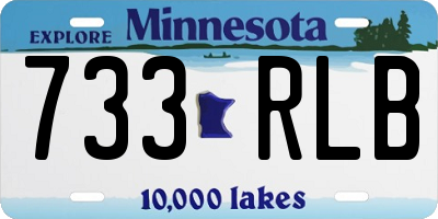 MN license plate 733RLB