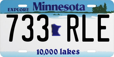 MN license plate 733RLE