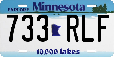 MN license plate 733RLF