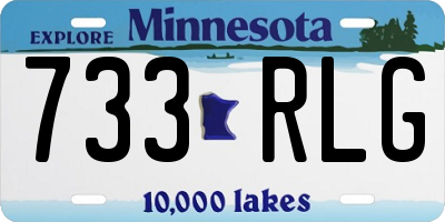 MN license plate 733RLG