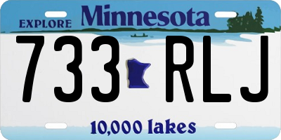 MN license plate 733RLJ