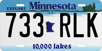 MN license plate 733RLK