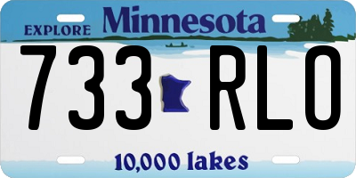 MN license plate 733RLO