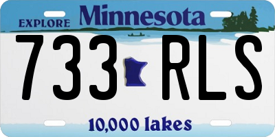 MN license plate 733RLS