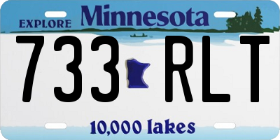 MN license plate 733RLT