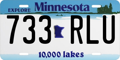 MN license plate 733RLU