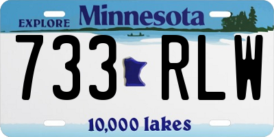 MN license plate 733RLW