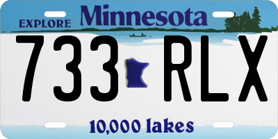 MN license plate 733RLX