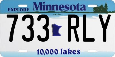 MN license plate 733RLY