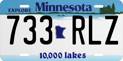 MN license plate 733RLZ