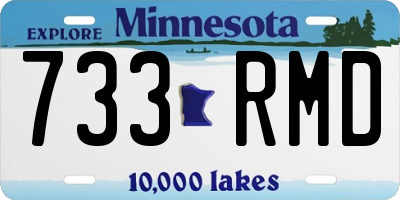 MN license plate 733RMD