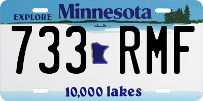 MN license plate 733RMF