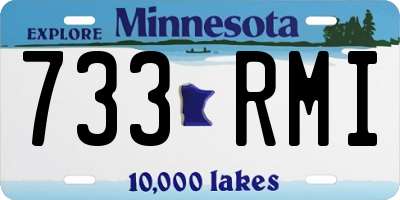 MN license plate 733RMI