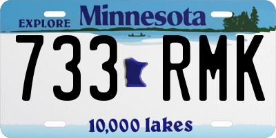MN license plate 733RMK