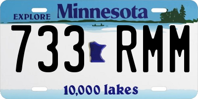 MN license plate 733RMM